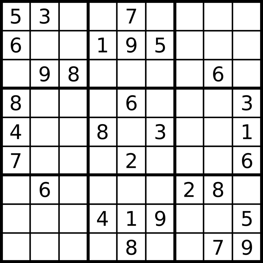 Japon Bulmacası Sudoku 